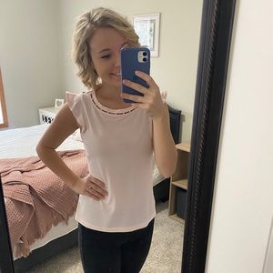 Blush pink blouse